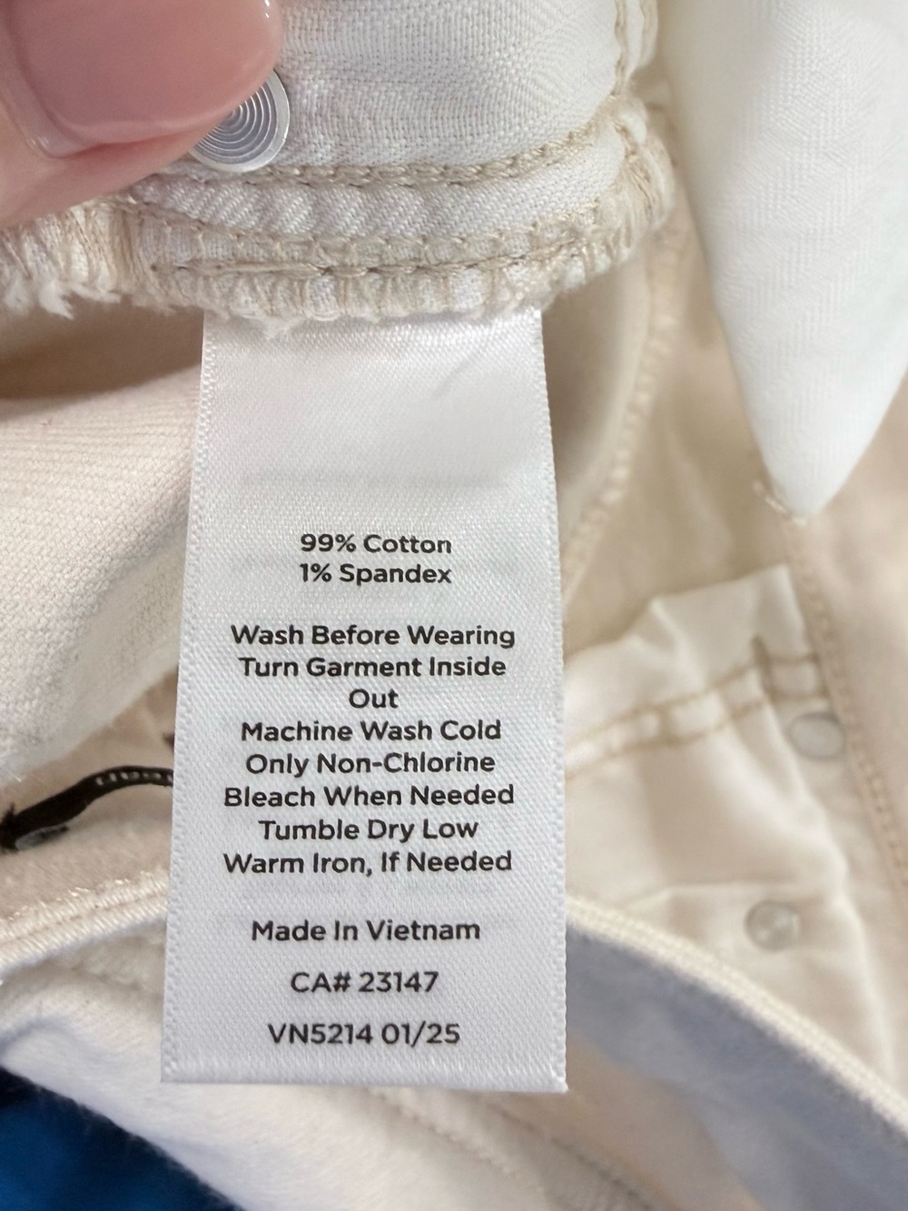 Talbots Cuffed Cream Jeans - Picture 9 of 13